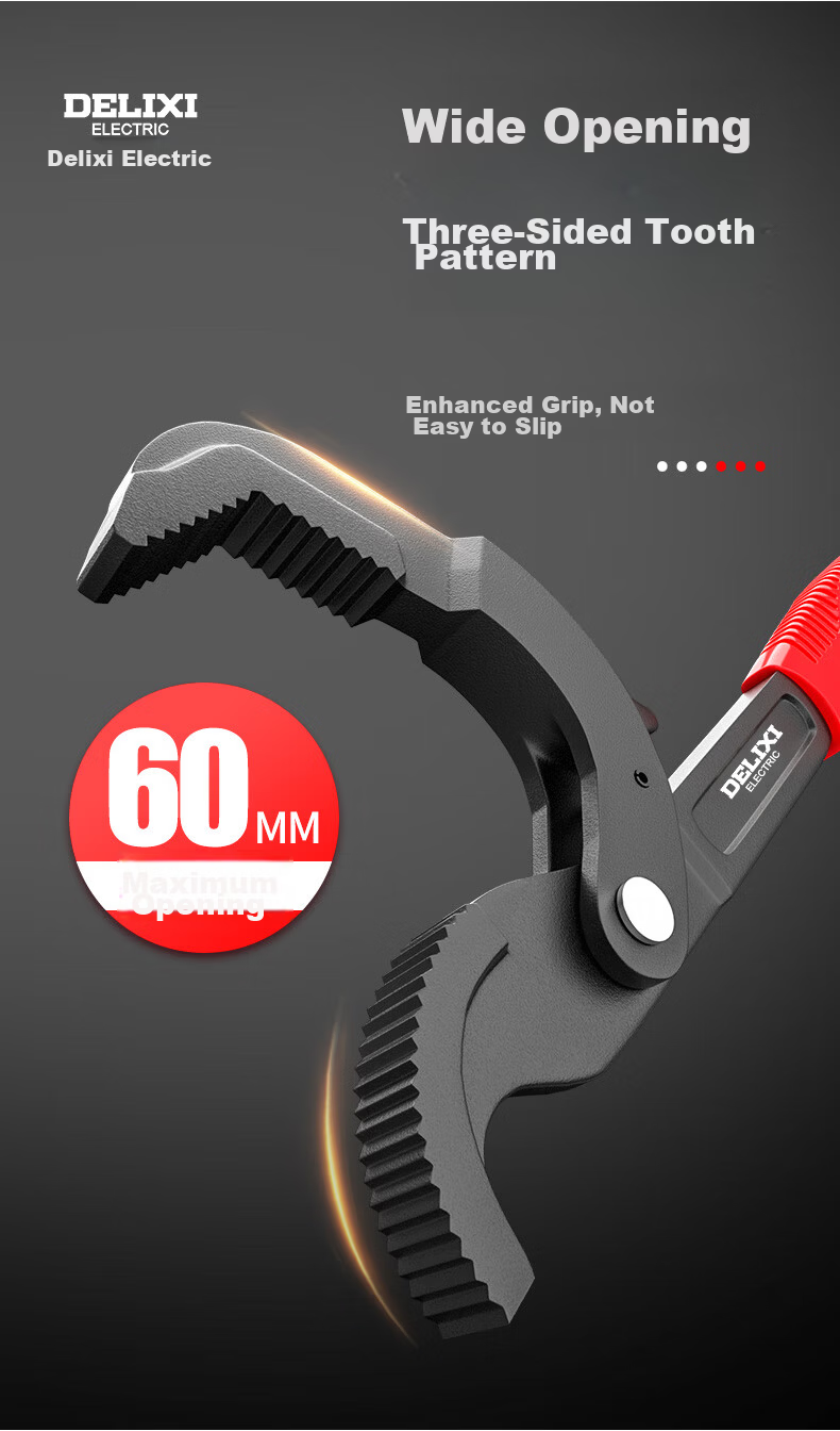 DELIXI Universal Wrench Tool Set, Adjustable Spanner, Multi-Functional Quick Wrench 6