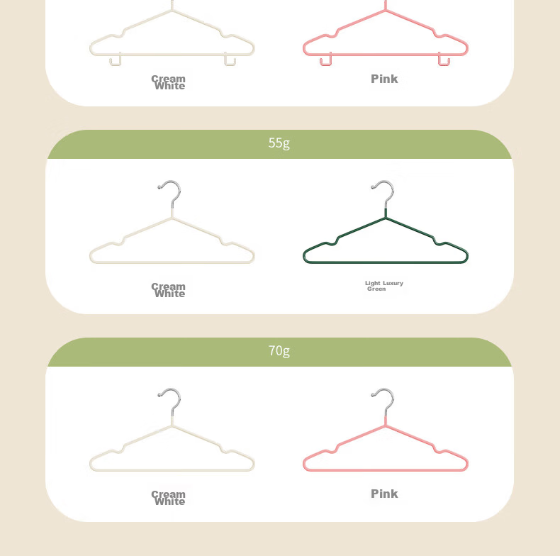 40,000 KM Household Non-Slip No-Trace Clothes Hangers, Dual-Use for Dry and Wet Clothes, 20 White Pieces 15