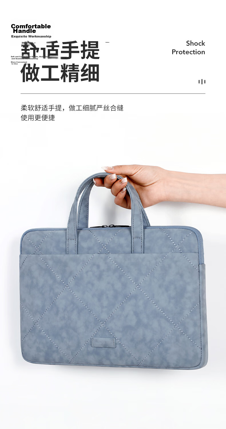 BRINCH 13.3 Inch Laptop Bag for Women Business Commuter Simple Suitable for Apple Huawei Notebook 4