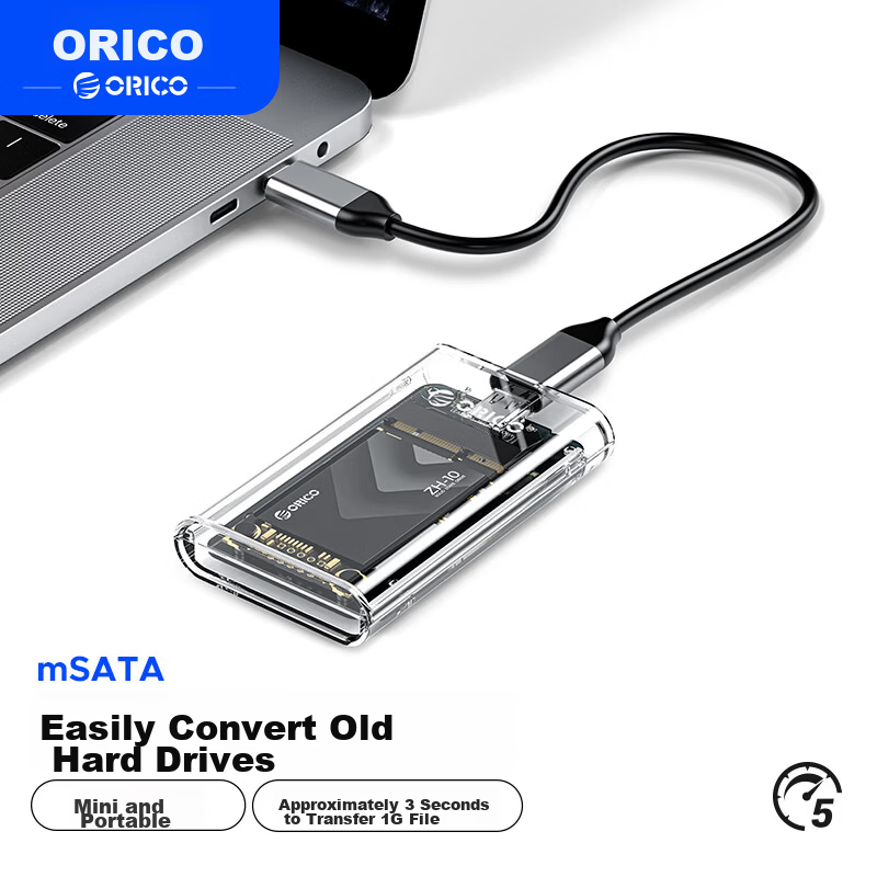 ORICO Magnetic M.2 NVMe SSD Enclosure 2230/2242 Portable External Hard Drive Case for iPhone 17 Mobile Phone Laptop Expansion AP42P Starry Blue