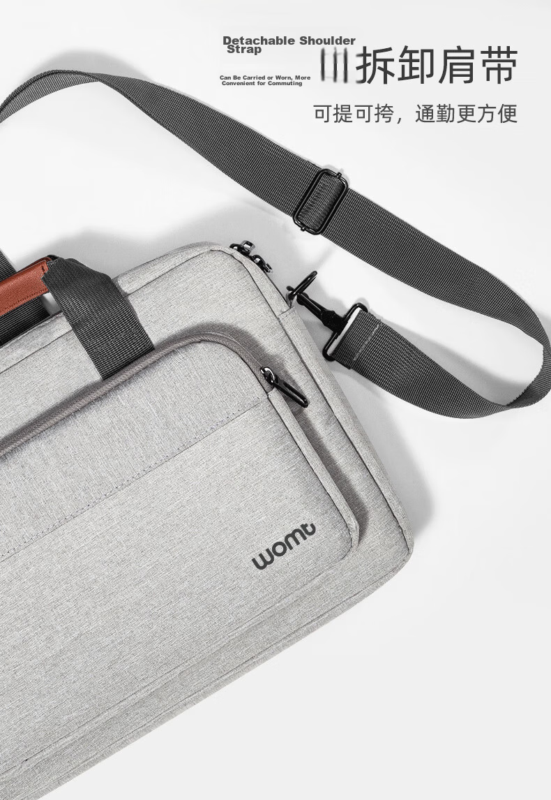 WOMT Lightweight Laptop Sleeve Bag 15.6/16 Inch Compatible with Apple Huawei Lenovo ThinkPad Xiaomi Asus HP Dell Protective Case for Men and Women 5