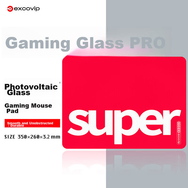 EXCO Extra Large Photovoltaic Glass Scale Mouse Pad Desk Mat Transparent 80*30cm Gaming Office Computer Portable Self-Notebook Smooth Hard Surface 0171 1