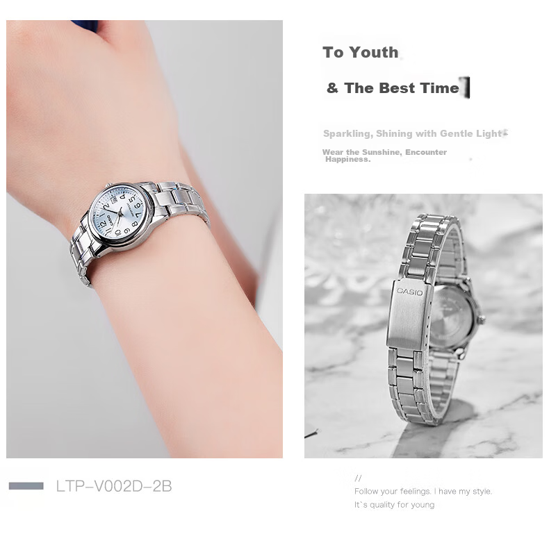 CASIO Women's Watch, Simple Quartz Waterproof Design for Students' Exams [Valentine's Day Gift], LTP-V002D 11