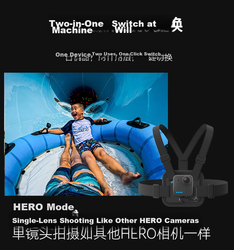 GOPRO MAX 360° Panoramic Sports Camera Outdoor Motorcycle Riding Diving Waterproof Anti-Shake Vlog Digital Sports Camcorder Travel Camera 7