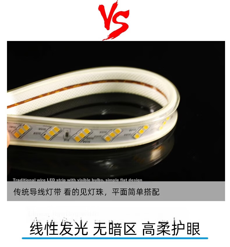 JIAOJIAOZHE COB LED Strip, 220V High Voltage, Ultra-Bright, Outdoor Waterproof, Self-Adhesive, for Home And Commercial Use, Ceiling-Mounted Linear Light, Neutral White, 10 Meters 10