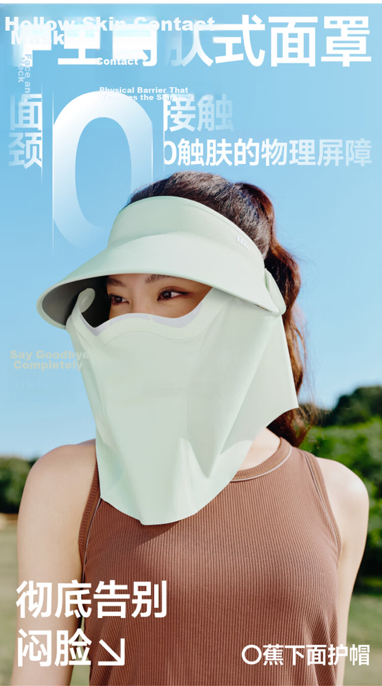 Beneunder Sun Protection Hat for Men And Women, Magnetic Face Shield Full-Face Mask, Portable Visor Cap for Sensitive Ski 4