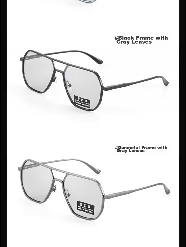 GOGOSOON Premium Aluminum-Magnesium Polarized Photochromic Sunglasses for Driving And Fishing, UV Protection Men's Sunglasses 13