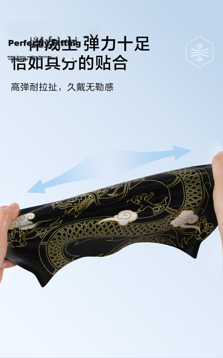 JD Original Silicone Swim Cap for Men And Women, Comfortable Fabric Swimming Cap for Long Hair, Ear Protection, Non-Binding, Non-Sticky Hair Swim Cap, Cloud White 12