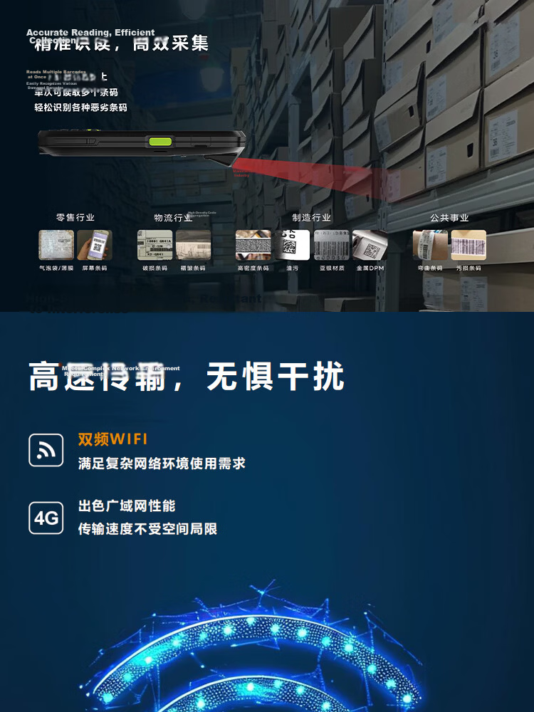 Seuic AUTOID 3 Upgraded A3P Handheld Terminal Pda, Dongda Jiecheng A3p, Android Data Collector, Warehouse One-Dimensional And Two-Dimensional Inventory Machine, Industrial Smartphone AI Algorithm 6