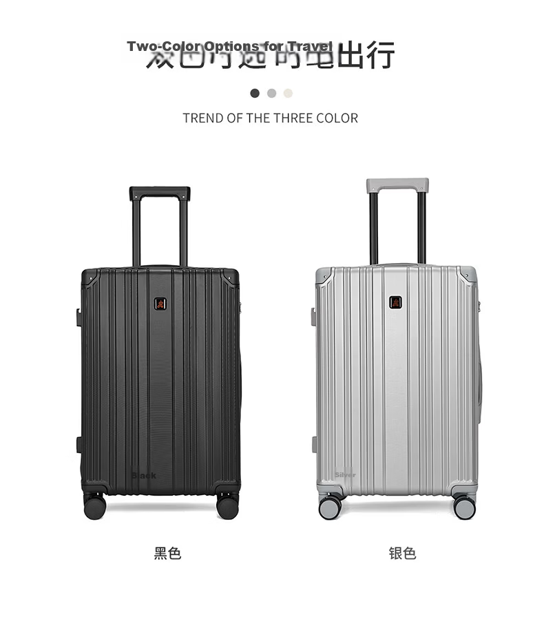 Daocaoren Luggage 24-Inch Suitcase for Men And Women with Spinner Wheels, Password Lock, Large Capacity Travel Case, Leather Suitcase, Check-In Case 8