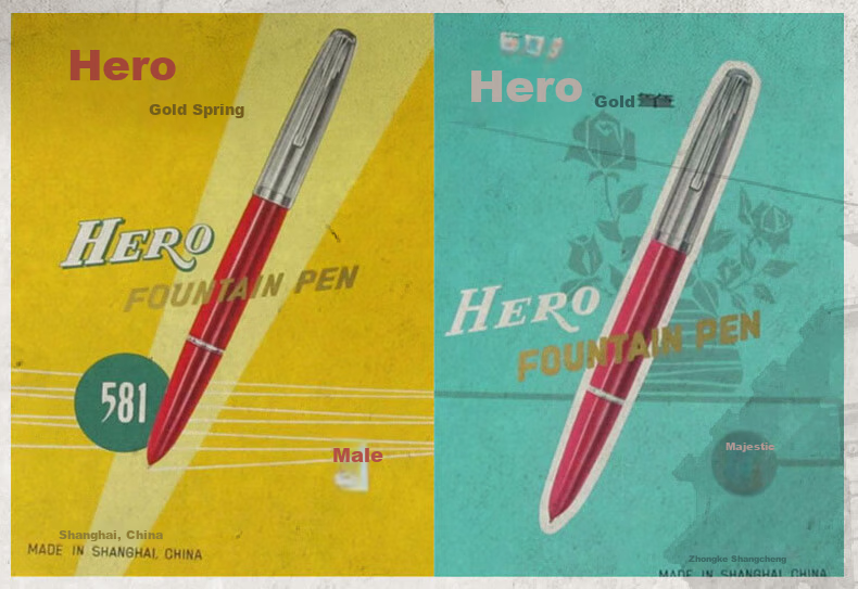 HERO Back-to-School Essential 616 Small Vintage Student Calligraphy Iridium Fountain Pen Ink Pen Set of 6 2