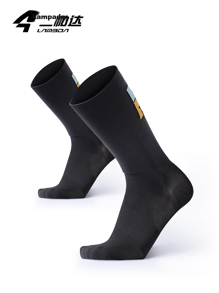 LAMEDA Breathable Reflective Cycling Socks for Men And Women, Bicycle Road Bike Sports Socks Running Mid-Calf Socks with Reflective White Desig 7