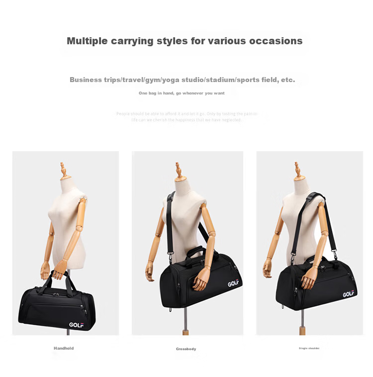 GOLF Travel Bag Multi-Use Shoulder Handheld Luggage Bag Men's Sports Gym Business Backpack Double Shoulder Travel Backpack 7
