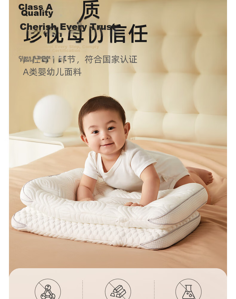 Shiyuejiejing Children's Pillowcase, Cotton Soft Plush, Comfortable Pressure Relief, Reversible (Pillow Core Not Included), Blue And White, 34*51cm 18