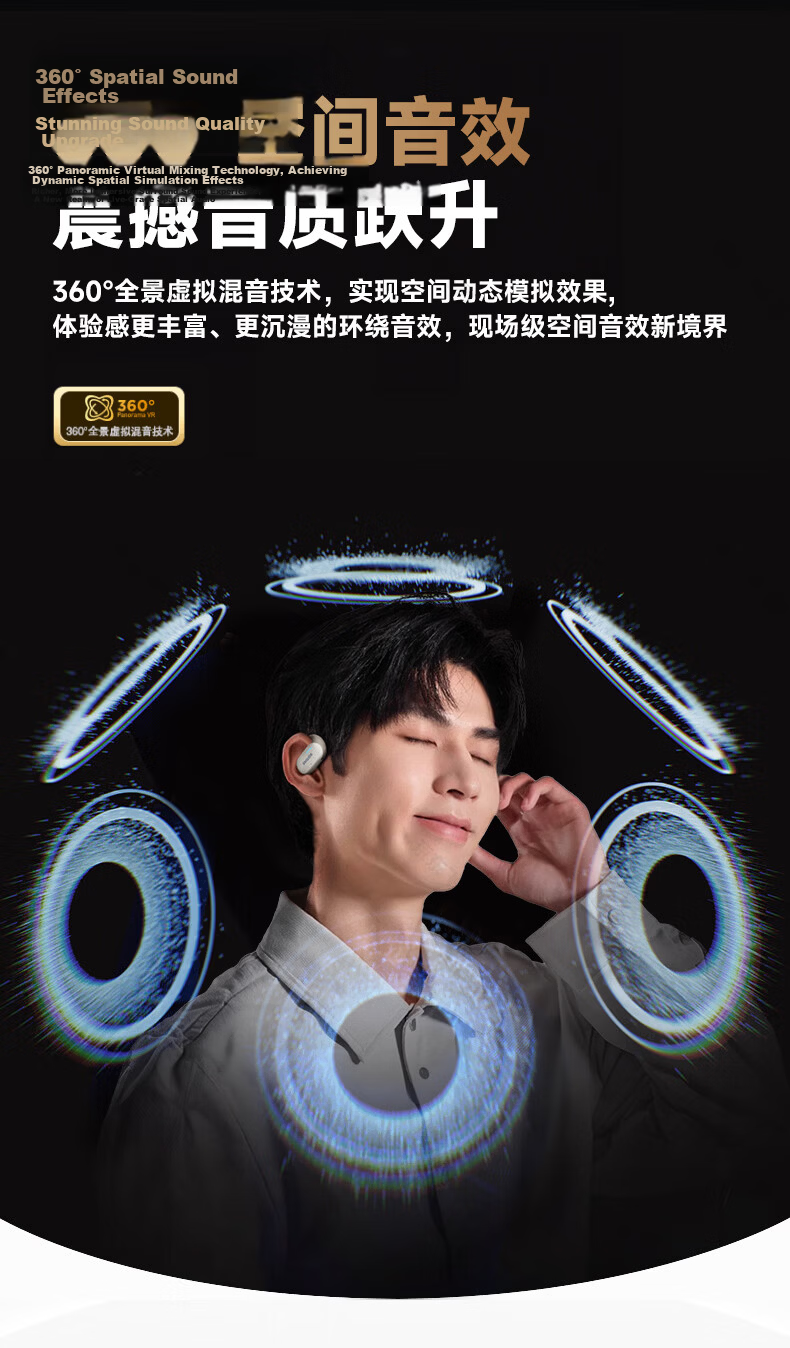 PHILIPS Bluetooth Headphones, Bone Conduction Concept, True Wireless, Over-Ear, Open-Style, Not In-Ear, Clip-On, for Sports And Running, Long Battery Life, High-End Noise Reduction, Universal Fit for Apple And Huawei - TAT1769 White 11