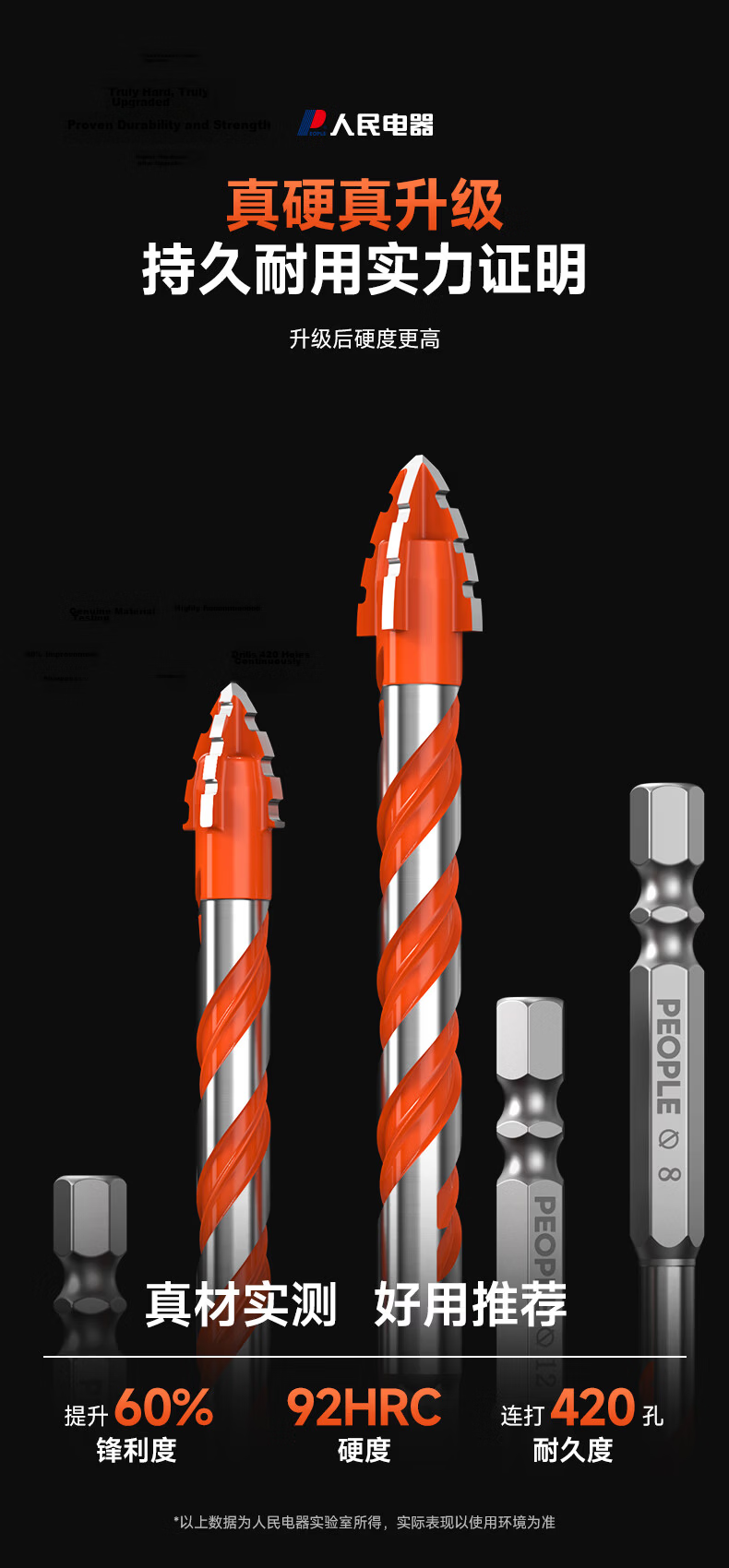 People Four-Blade Serrated Eccentric Drill Full Ceramic Tile Hole Saw Cement Concrete Super Hard Alloy Drill Bit 8mm 3