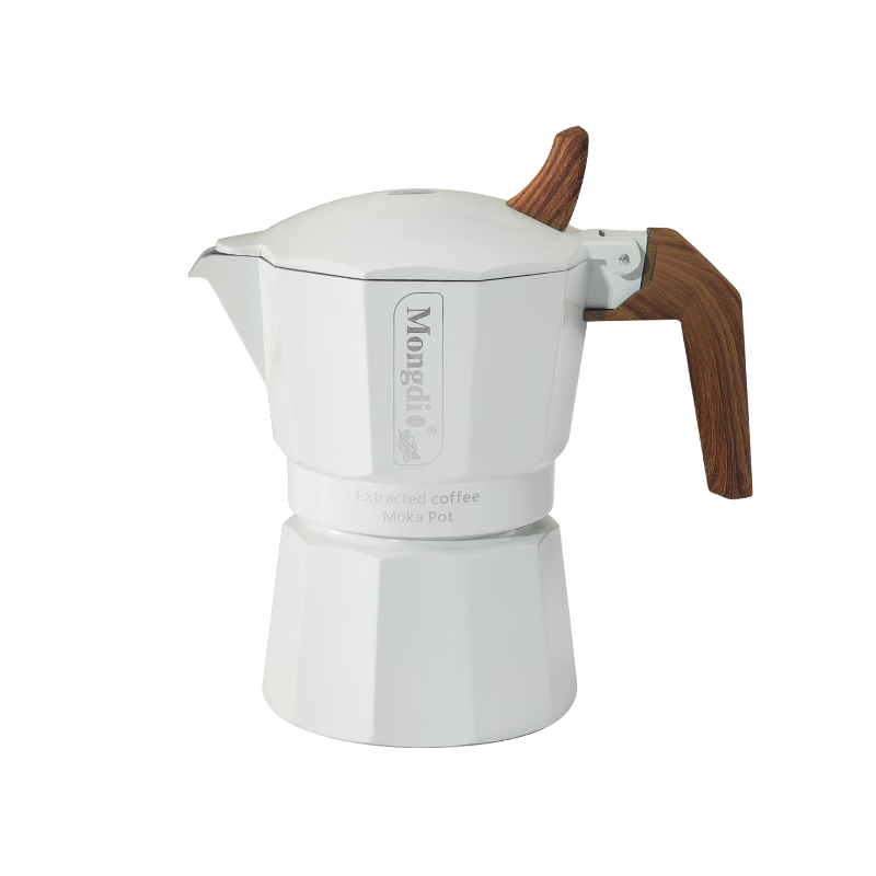 Mongdio Mocha Pot Double Valve High Pressure Hand Drip Coffee Maker Home Espresso Machine Black 2-Cup 90ml