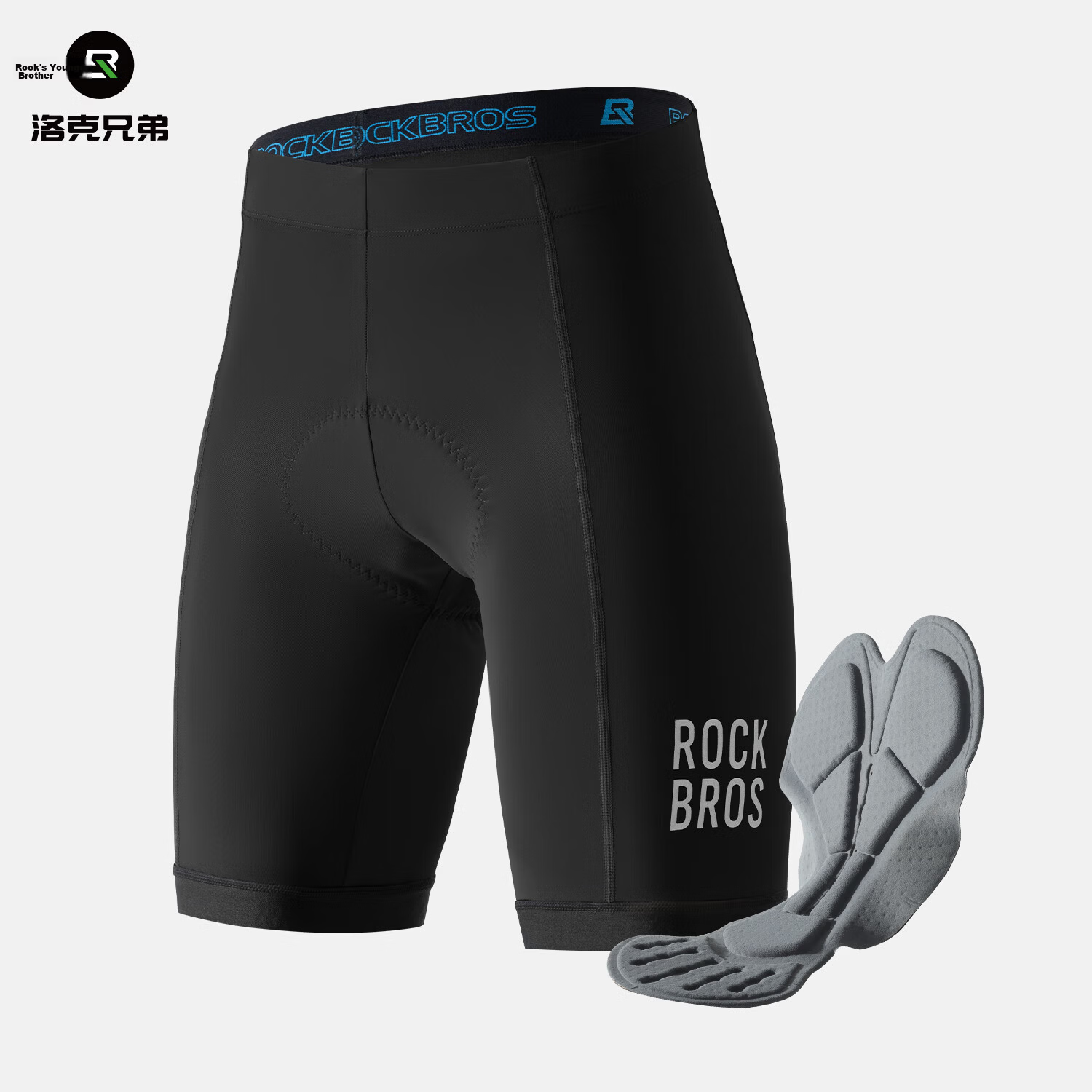RockBros Cycling Shorts Unisex Mountain Road Bike Padded Summer Riding Apparel Black XL