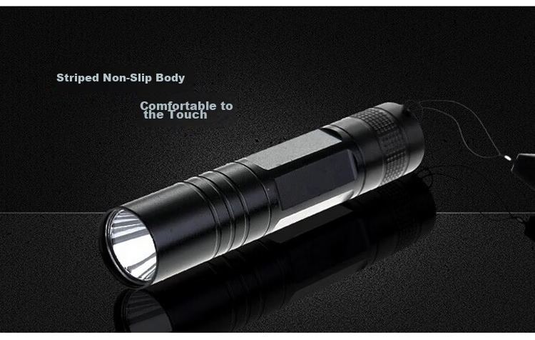 BWNK Aluminum Alloy Splash-Proof No.5 High Brightness Portable Flashlight Gift Box Set Blue 3