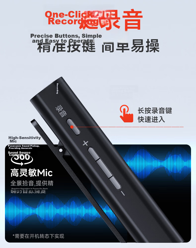 Aigo MP3-500 64GB Portable MP3 Music Player MP4 Bluetooth Student English Sports Running Lossless Recording USB-C Black 9