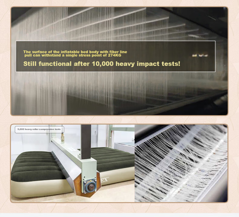 INTEX Inflatable Mattress, Camping Air Bed, Car Outdoor Moisture-Proof Mat, Home Nap Lounger, Double Folding Bed, 64108 5