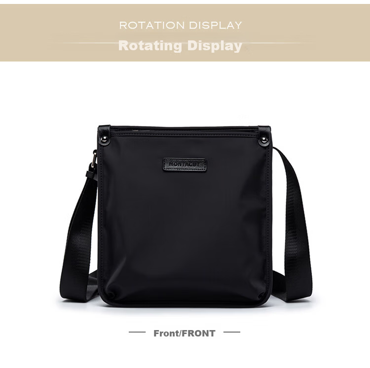 MONTAGUT Men's Crossbody Bag Shoulder Bag Portable Large Capacity Canvas Phone Bag Valentine's Day Gift for Boyfriend 8