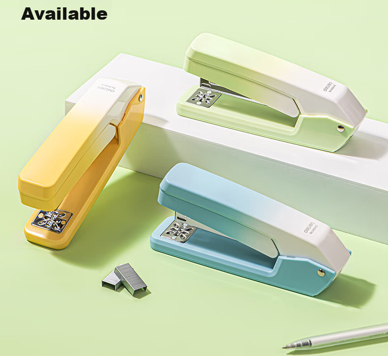 Deli 20-Page Fashionable Rotating Stapler/Stapler, Student Homework Notebook with Center Binding, Compatible with 24/6 Staples, School Supplies, TA304 Gree 14