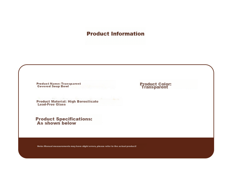 CRISTALGLASS Transparent Glass Bowl Microwave Safe with Lid Soup Bowl Noodle Bowl Fruit Salad Bowl High Temperature Resistant Large Capacity 1500ml 13