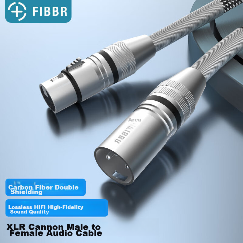 FIBBR 3.5mm Audio Cable AUX Silver-Plated Male to Male for Mobile Phone Headphones Car HIFI Audio Connection Cable 1.5m