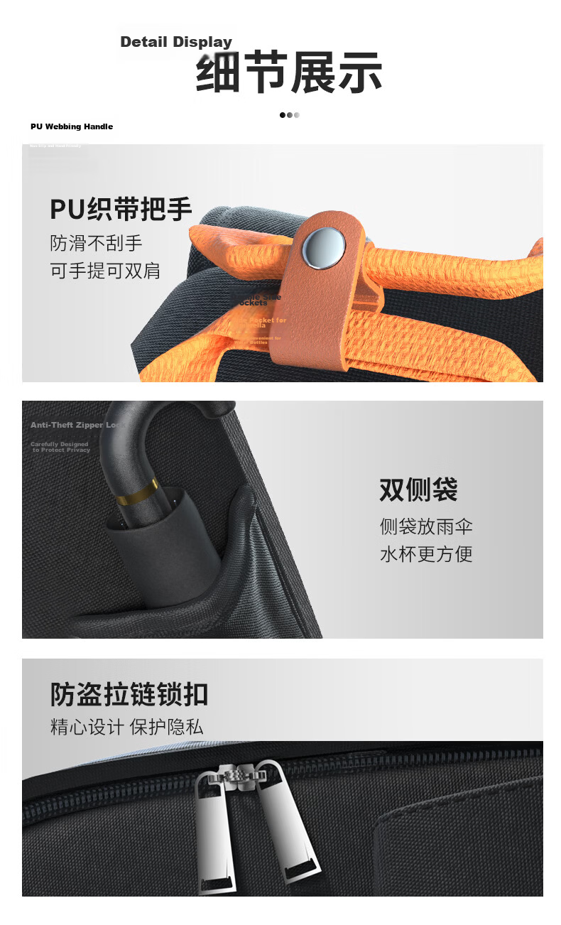 HP Laptop Backpack Unisex Student School Bag College Business Travel Commuter Backpack 6