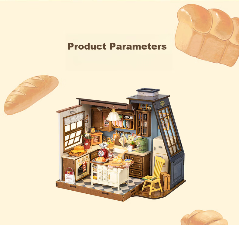 Rolife French Light Sweet Dessert Shop DIY Dollhouse Building Blocks Toy for Adults, Children's Mid-Autumn Festival Birthday Gift for Girls 32