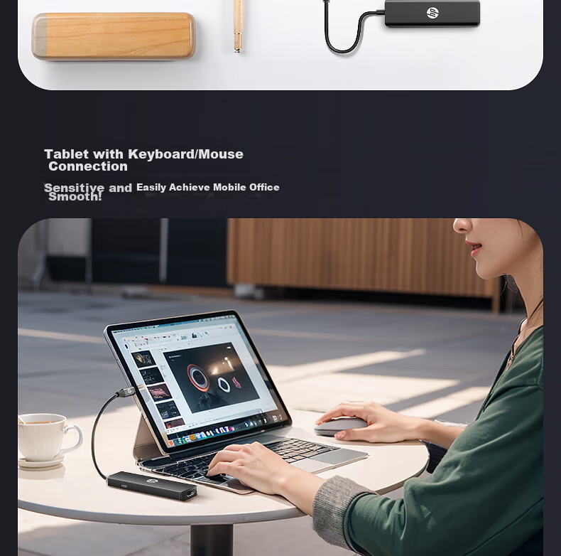 HP Type-C to HDMI Docking Station, Screen Mirroring Fast Charging Adapter Thunderbolt Converter for Apple Computers MacBook Tablets IPad Phones CT205C 21