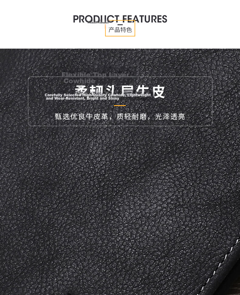 ELLE HOMME Men's Short Wallet First Layer Cowhide Multifunctional Card Holder Horizontal Wallet 01530 Birthday Gift for Men 3