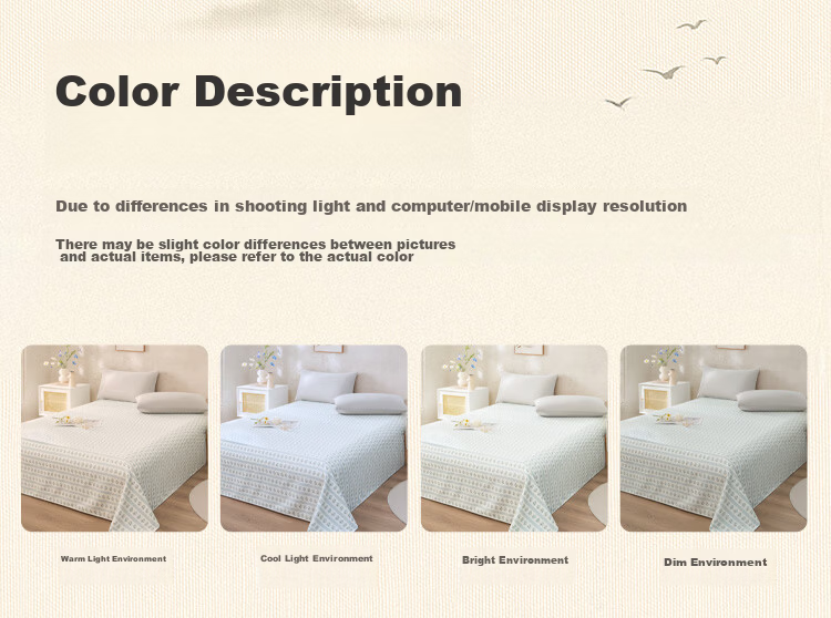 JD Original Xiao Jingyan Single Bed Sheet, 100g Soft And Silky, Class A Brushed Bed Cover, 230x250cm, Sprout Gree 14
