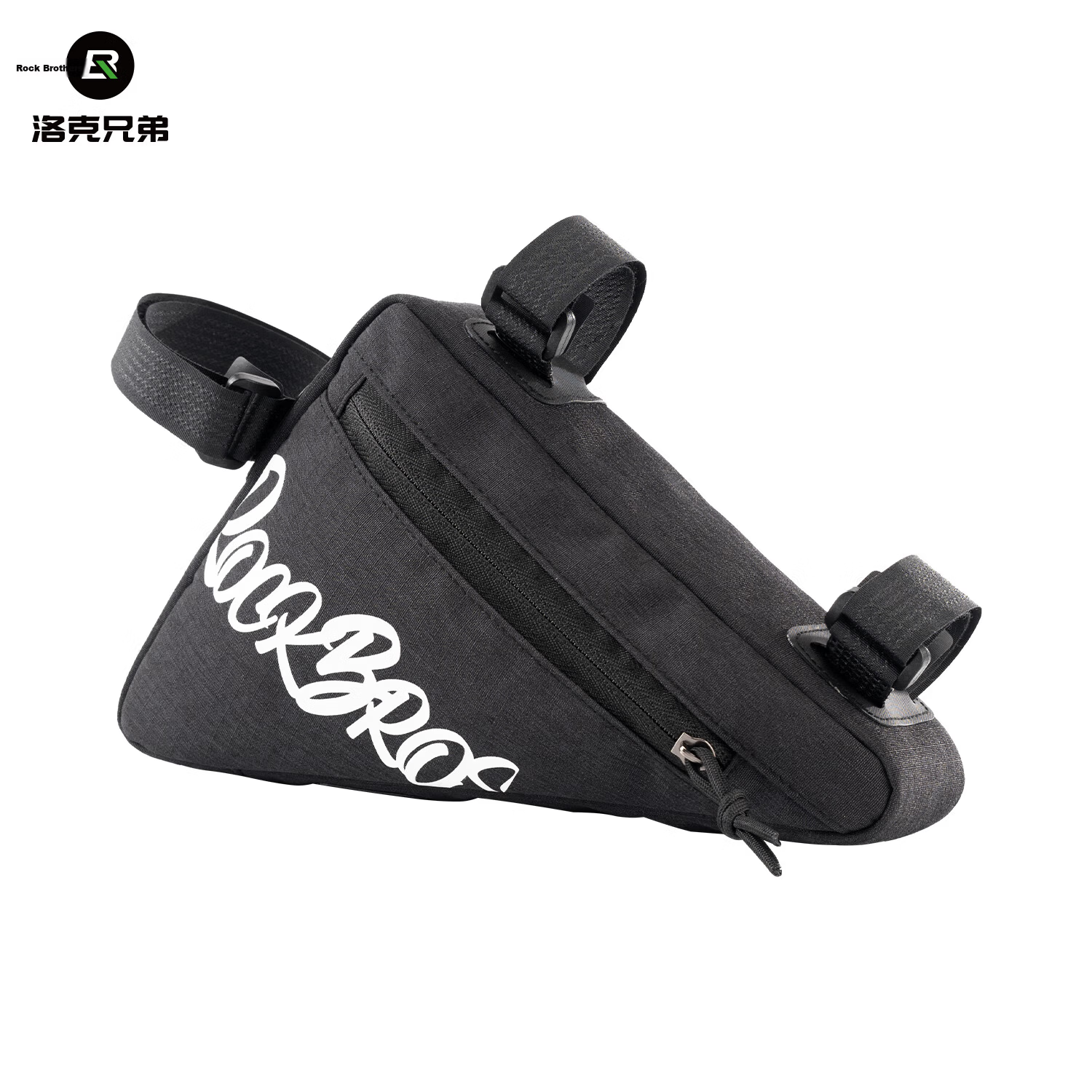 ROCKBROS Bicycle Triangle Frame Bag Top Tube Bag Front Beam Bag Mountain Road Bike Tool Bag Cycling Gear Black Small Size