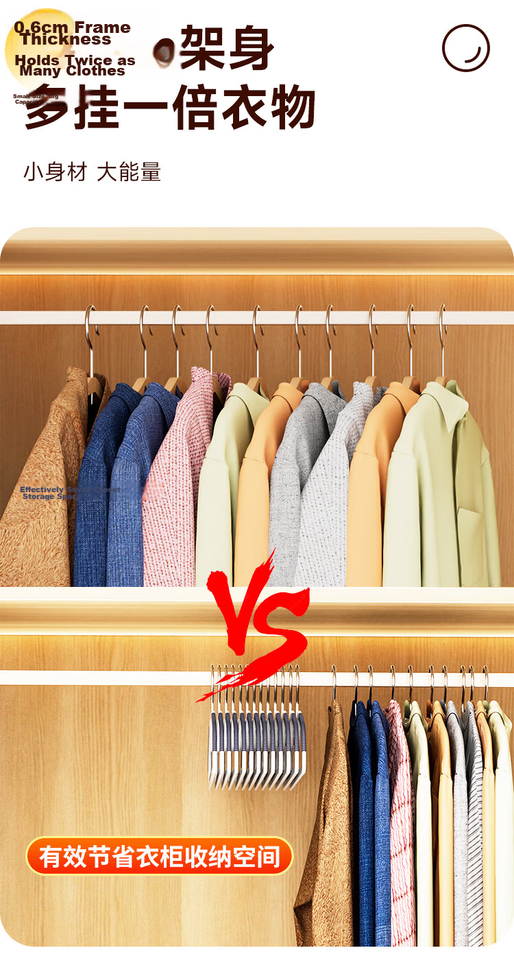 Jiabangshou Hangers, Non-Slip Short Neck Shoulder-Style, for Home Use, Adults And Children, Drying Rack for Student Dormitory, Wide Shoulder Clothes Hanger, 20 Pieces 7