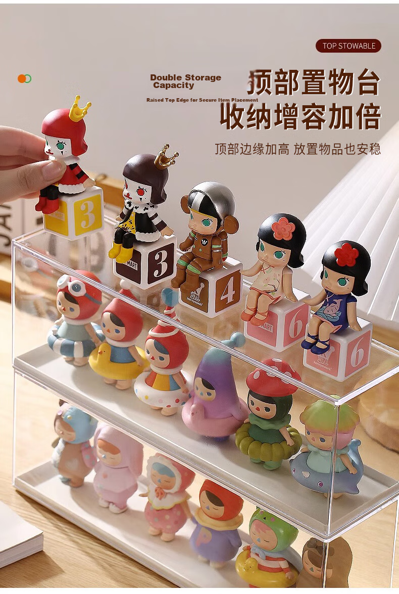 Jing Hui Si Chuang Transparent Dustproof Display Case Figurine Storage Box 11