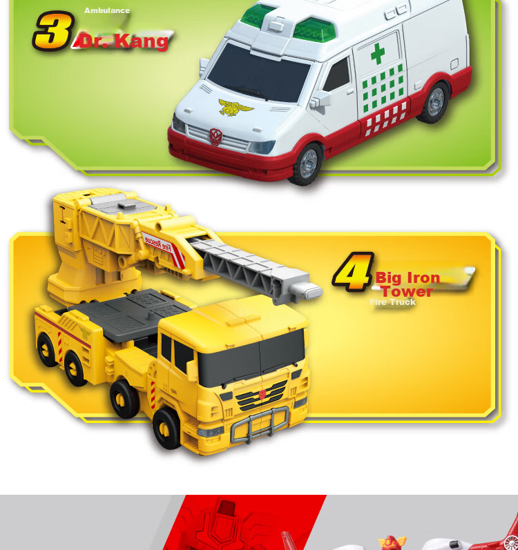 Kabaocheshen Transforming Car Toy Robot, Kabaoshen Boy's New Year Gift Entry-Level Model - Special Police Giant 3