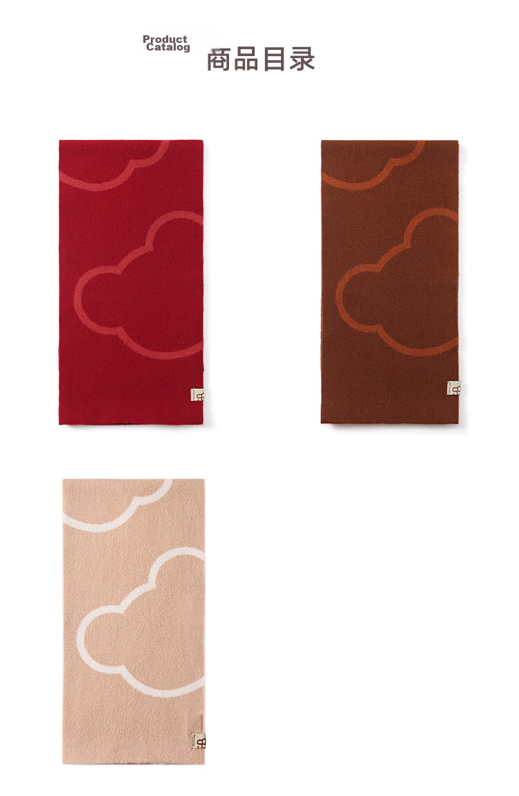 JIUMU Pure Wool Scarf Women's Autumn Winter Warm Neck Warmer Red Gift Box for Birthday and Festivals 22