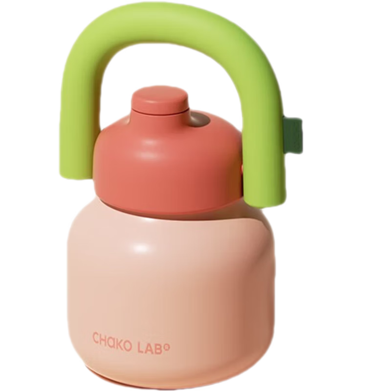 Chakolab Large Capacity Student Insulated Straw Drinking Bottle Big Belly Stainless Steel Water Cup Office Gift for Women Portable Kettle