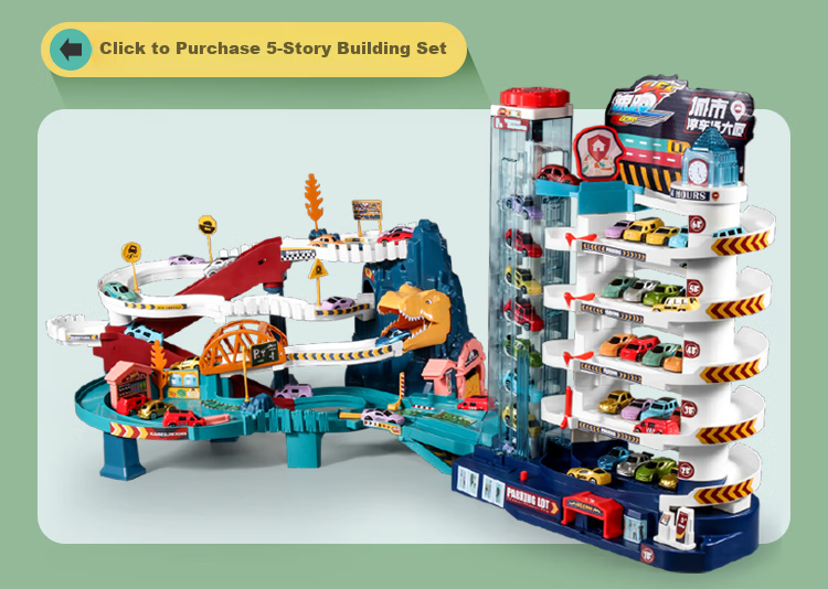 AoZhiJia Kids Toy 3-6 Years Boys Track Car Set Adventure Parking Lot Birthday Gift 19