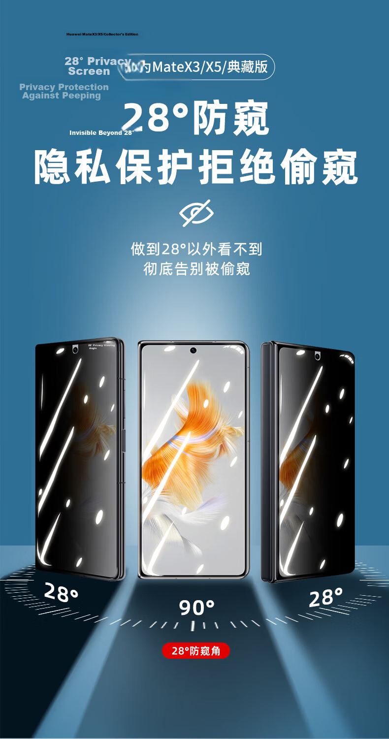 Langling [Inner and Outer Screen] Huawei Puraxmax Phone Film Huawei Puraxmax/Collector's Edition Foldable Inner and Outer Screen HD Anti-Fingerprint Protective Soft Film 2