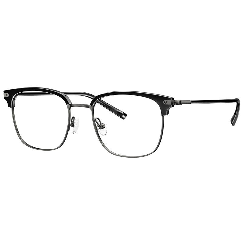 BOLON Eyeglasses, Lightweight Business Versatile Browline Frame, D-Shaped Optical Frame, Can Be Fitted with Prescription Lenses, Myopia Glasses Frame BJ6105B10