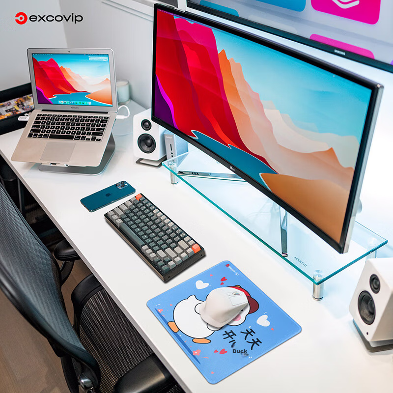 EXCO Blue Sea And Green Mountains Fine Anime Cute Mouse Pad Small Size with Lock Edge Desktop Computer Gaming Laptop Keyboard Medium Cartoon Office Girls Soft Portable 0437 5