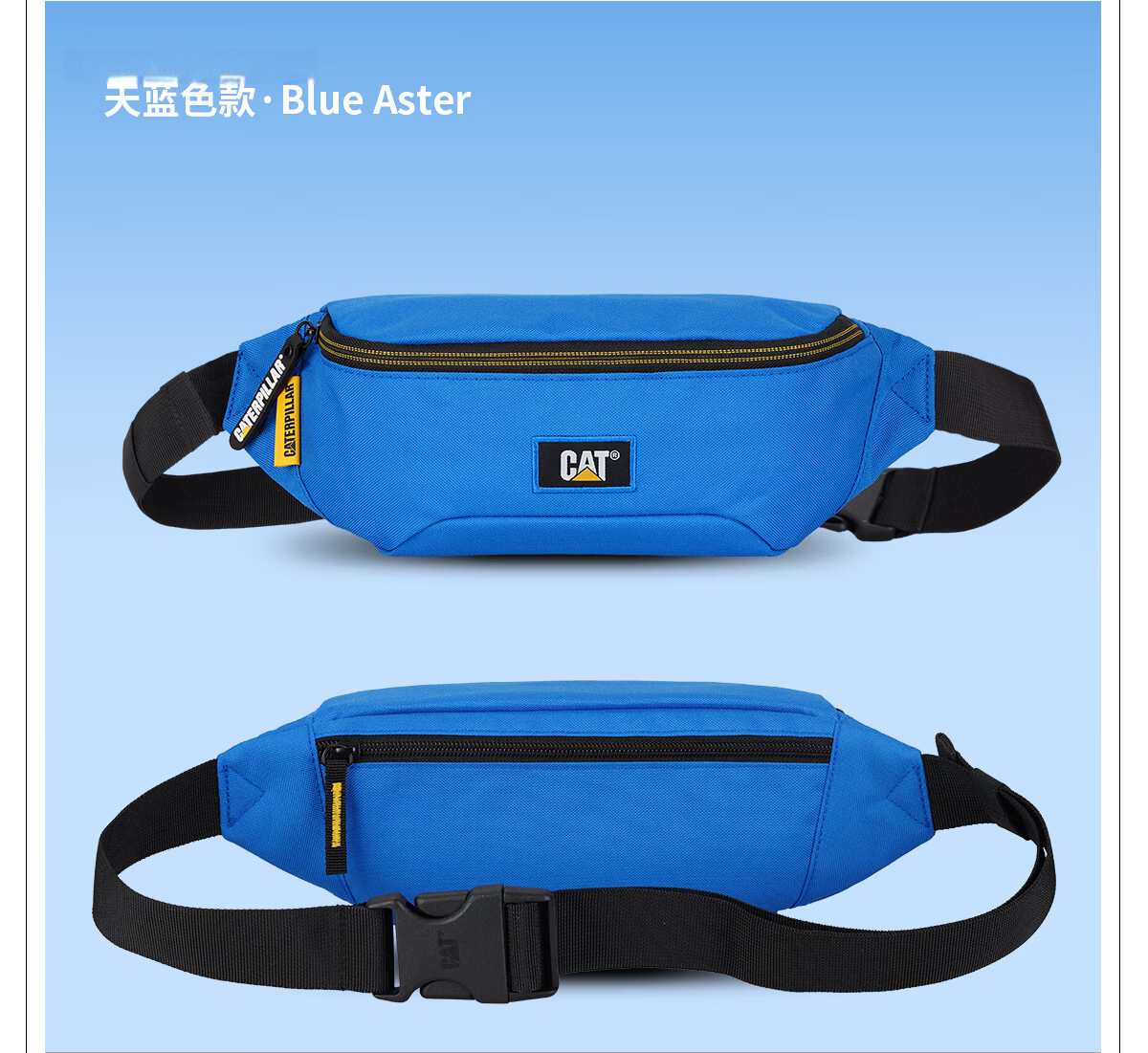 CAT Waist Bag Chest Bag Phone Bag Crossbody Outdoor Lightweight Sports Shoulder Bag Trendy Men's Gift Black 83615 15