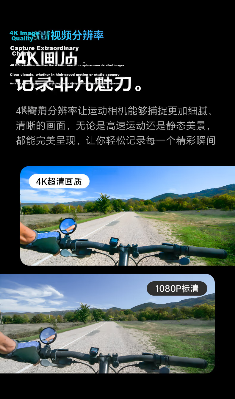 SJCAM C300 Extended Battery Version Thumb-Sized Action Camera for Motorcycle Helmet Riding, Anti-Shake Waterproof Dash Cam Fishing Vlog Live Streaming Pre-Recording First-Person View No Buffer 5