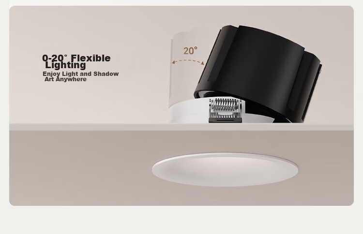 BULL Frameless Full-Spectrum Eye Protection LED Recessed Downlight 7W 5700K Anti-Glare No Main Light 17