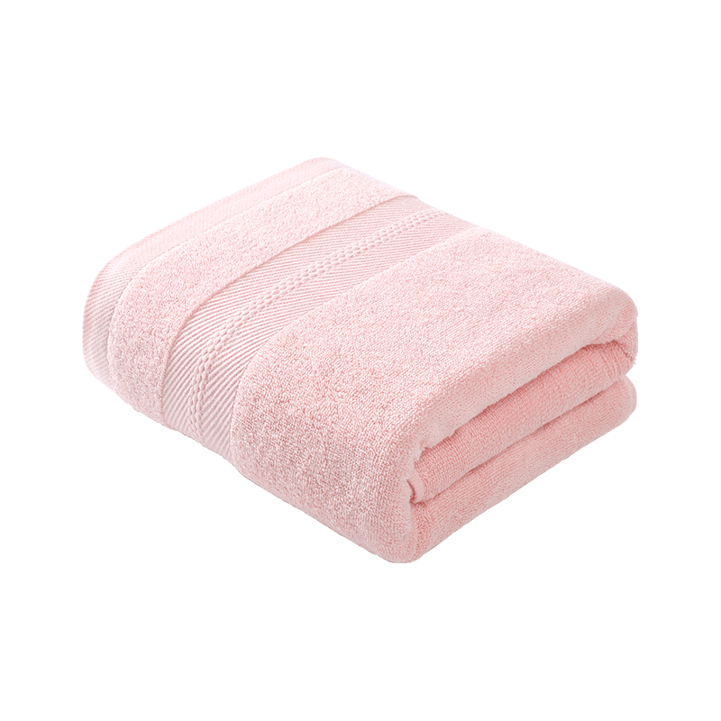 Grace Cotton Bath Towel, 7A Antibacterial, Pink, 350g, Thickened, Skin-Friendly, Soft, Absorbent, Quick-Drying, Adult Large Bath Towel for Sports