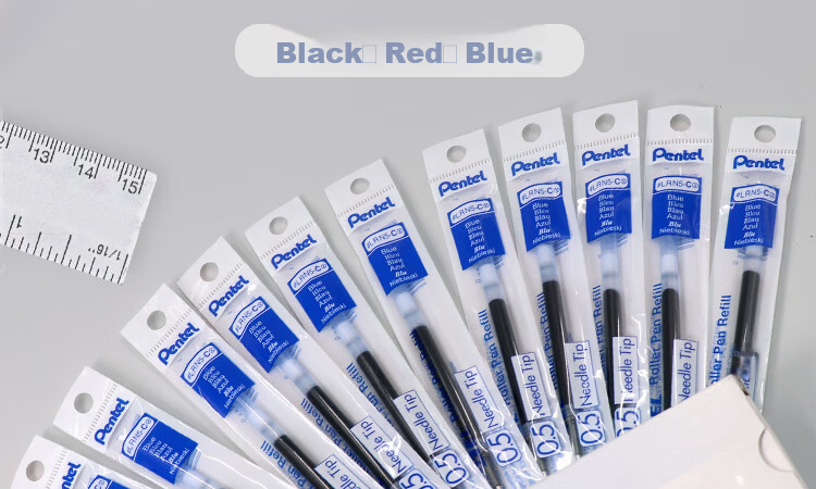 Pentel 0.5mm Quick-Drying Gel Pen Refill (Compatible with BLN75TL) XLRN5TL Blue 10-Pack 3