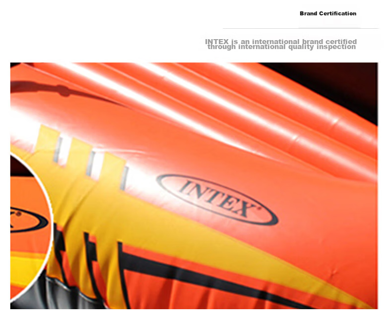 INTEX Challenger Two-Person Inflatable Boat, Thickened Rafting Kayak, Single Or Double Fishing Boat, Wear-Resistant Assault Boat 68306 42